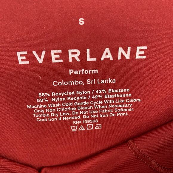 Everlane Leggings Womens Small Burnt Red Knee Length Active Workout Yoga Running - Picture 3 of 8